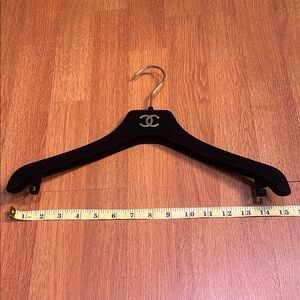 CHANEL Black Velvet Coat Hanger